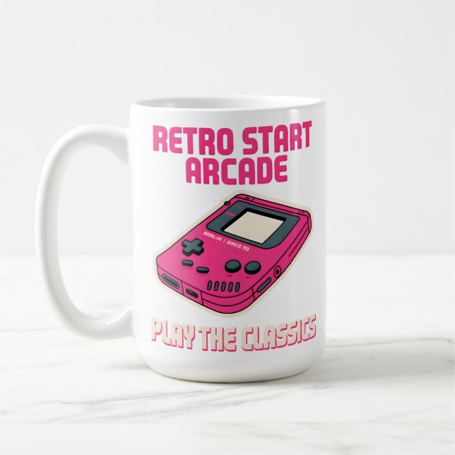 Caneca De Café Retro Start Arcade (Esquerda)