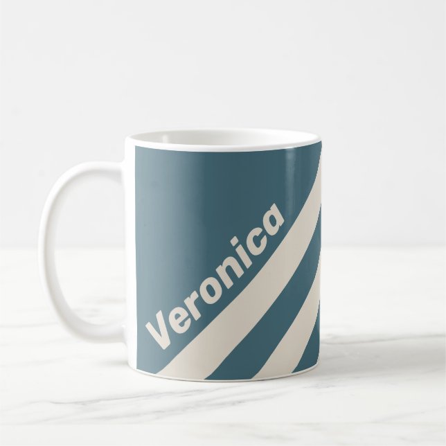 Caneca De Café Retro Storm Três Listras com Nome (Esquerda)