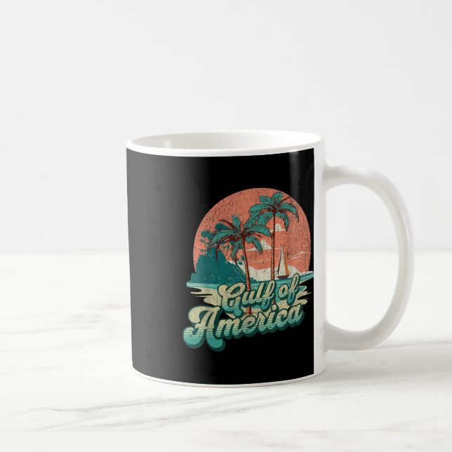 Caneca De Café Retro Sunset Beach Vibes - Golfo Dos Eua, América (Direita)