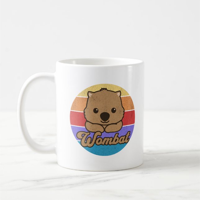 Caneca De Café Retro Sunset Wombat (Esquerda)