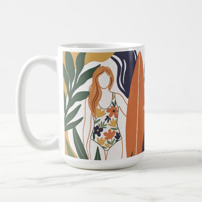 Caneca De Café Retro Surf Club (Esquerda)