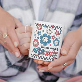 Caneca De Café Retro Sweet Land of Liberty Baby, 4 de julho