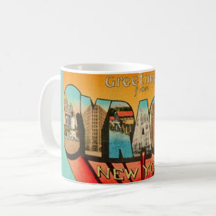 Caneca De Café Retro Syracuse New York Saudação Mug