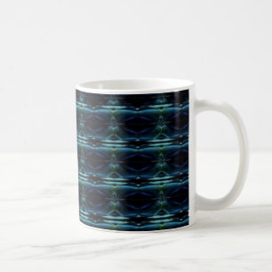 Caneca De Café Retro taça em azul verde
