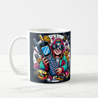 Caneca De Café Retro Tech Playground: Uma Odisseia Nostálgica Dos