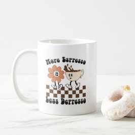 Caneca De Café Retro Tema "Mais Espresso Menos Depresso"
