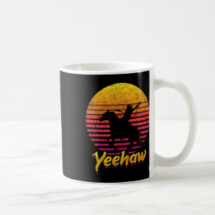 Caneca De Café Retro Texas Western Cowboy Yeehaw Horseback Riding