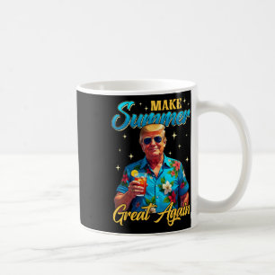 Caneca De Café Retro Torne Excelente De Verão Novamente Donald Tr