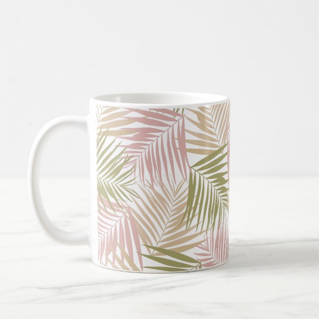 Caneca De Café Retro Tropical #8 (Beachy Vibes) #palms #decor (Esquerda)