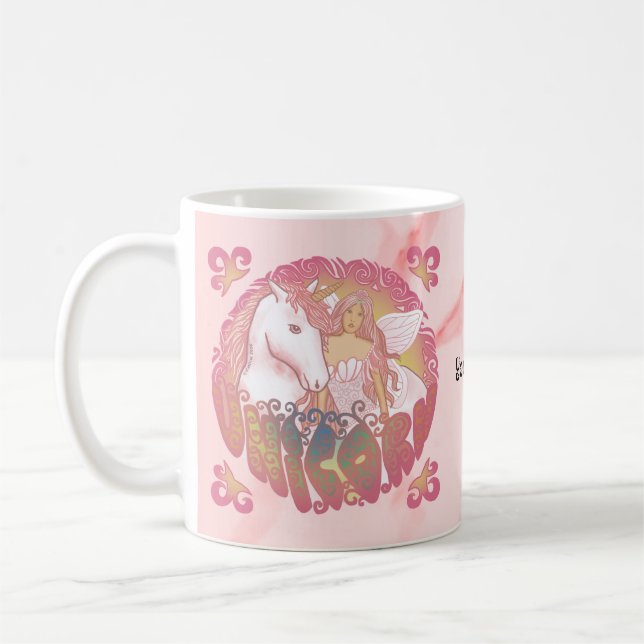 Caneca De Café Retro Unicorn (Esquerda)