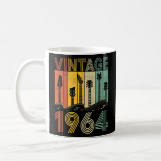 Caneca De Café Retro Vintage 1964 Guitarista 1964 Violão de Anive