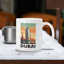 Caneca De Café Retro Vintage Dubai UAE Skyline