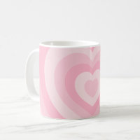 Retro Vintage Hearts Baby Pink