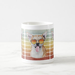 Caneca De Café Retro Vintage Pôr do Sol Chihuahua Mãe Pai