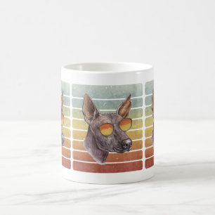 Caneca De Café Retro Vintage Pôr do Sol Mexicano Cão Sem Pelo Mãe