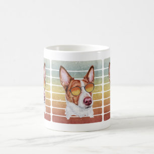 Caneca De Café Retro Vintage Pôr do Sol Portuguese Podengo Mãe Pa