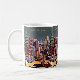 Caneca De Café Retro Vintage San Francisco, Califórnia: Viagem
