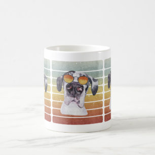 Caneca De Café Retro Vintage Sunset Great Dane Mãe Pai