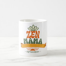 Caneca De Café Retro Zen Mama Yoga Lotus Boho Coffee Mug
