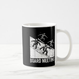 Caneca De Café Reunião da diretoria esquiador de snowboard esquia