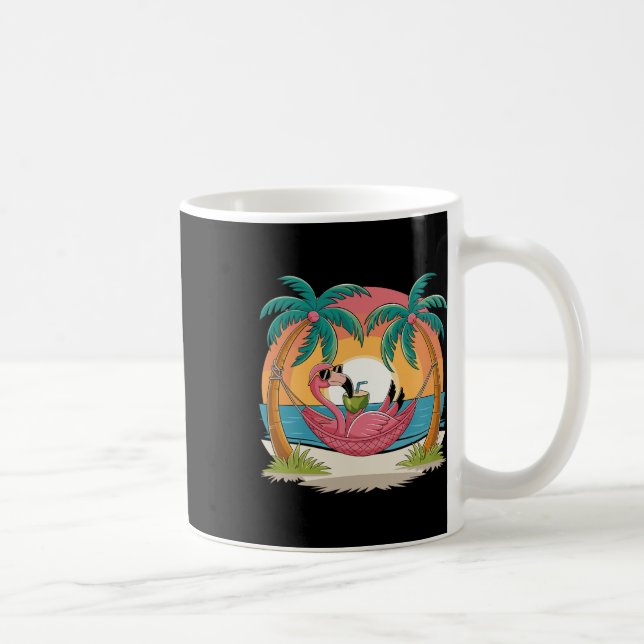 Caneca De Café Reunião de Férias Flamingo Summer (Direita)