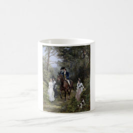 Caneca De Café Reunião na Floresta (por Heywood Hardy)