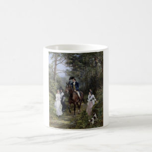 Caneca De Café Reunião na Floresta (por Heywood Hardy)