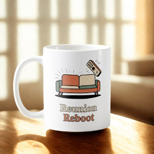Caneca De Café Reunião Reiniciada Humor de Caos de Férias