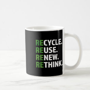 Caneca De Café Reutilização do Reciclar legal Renovar Repensar Ci