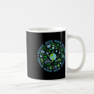 Caneca De Café Reutilização do Reciclar no Dia da Terra Renovação
