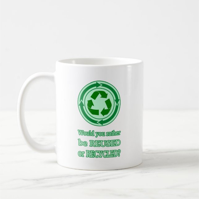Caneca De Café Reutilizar e Reciclar (Esquerda)