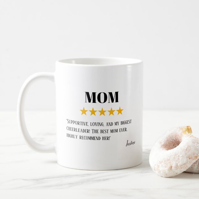 Caneca De Café Revisão de 5 estrelas da Mãe | Melhor Mãe Nunca Pr (Com Donut)