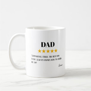 Caneca De Café Revisão do Pai 5 Star   Presente Incrível para o P