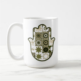 Caneca De Café Revisitar Khamsa Remendo à Mão 1