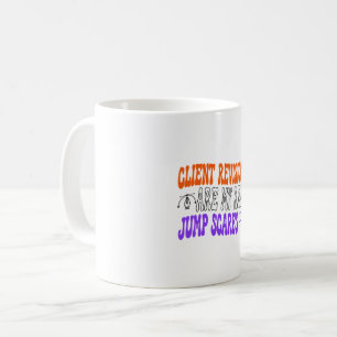 Caneca De Café Revisões de Cliente de Halloween de Designer Gráfi