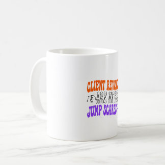 Caneca De Café Revisões de Cliente de Halloween de Designer Gráfi