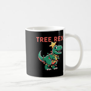Caneca De Café Rex da Árvore Suéter Feio de Natal Dinossauro Nata