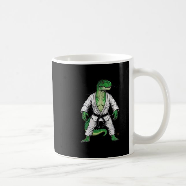 Caneca De Café Rex Martial Arts Dinossaur Judo Jiu-jitsu Karate (Direita)