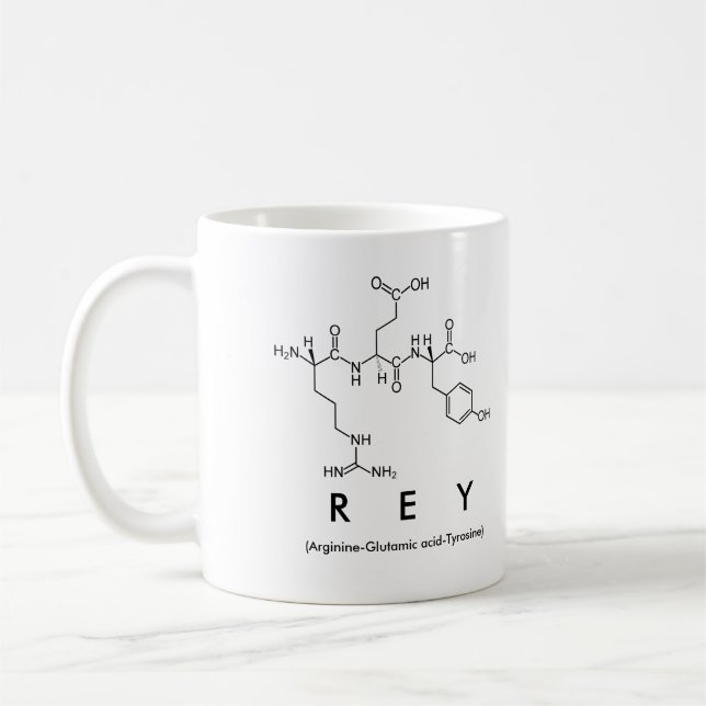 Caneca De Café Rey peptide name mug (Esquerda)