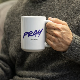 Caneca De Café Rezar.Confiar.Repetir