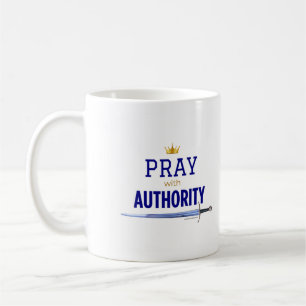 Caneca De Café Reze com Mug - Coroa e Espada da Autoridade
