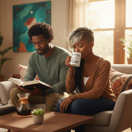 Caneca De Café Reze e não se preocupe com a fé cristã inspiradora