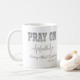 Caneca De Café Reze por Citação com Bíblia Verse Christian