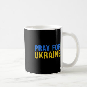 Caneca De Café Reze Por Ucrânia Eu Fico Com a Camisa da Ucrânia