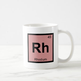 Caneca De Café Rh - Química do Ródio Símbolo da Tabela Periódica