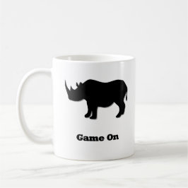 Caneca De Café Rhino Game On Black