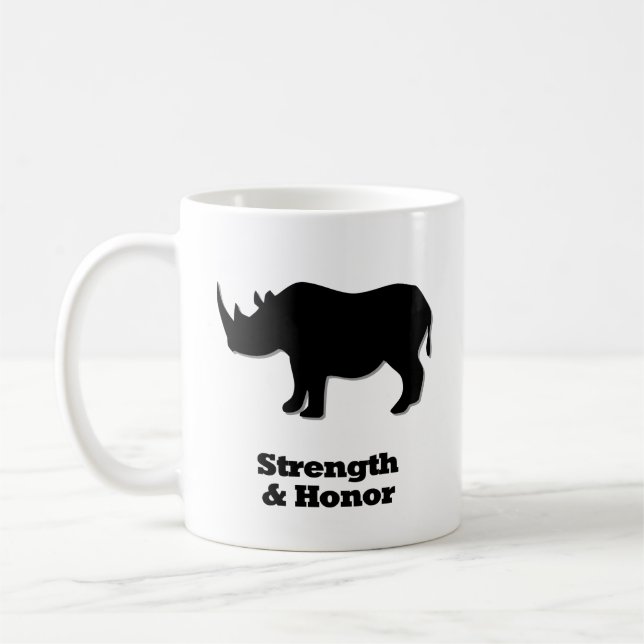 Caneca De Café Rhino Resiste E Honra Negra (Esquerda)