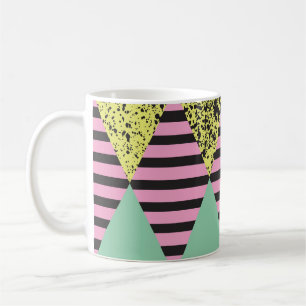 Caneca De Café Rhombus Moderno: Estilo sem costura Abstrato.