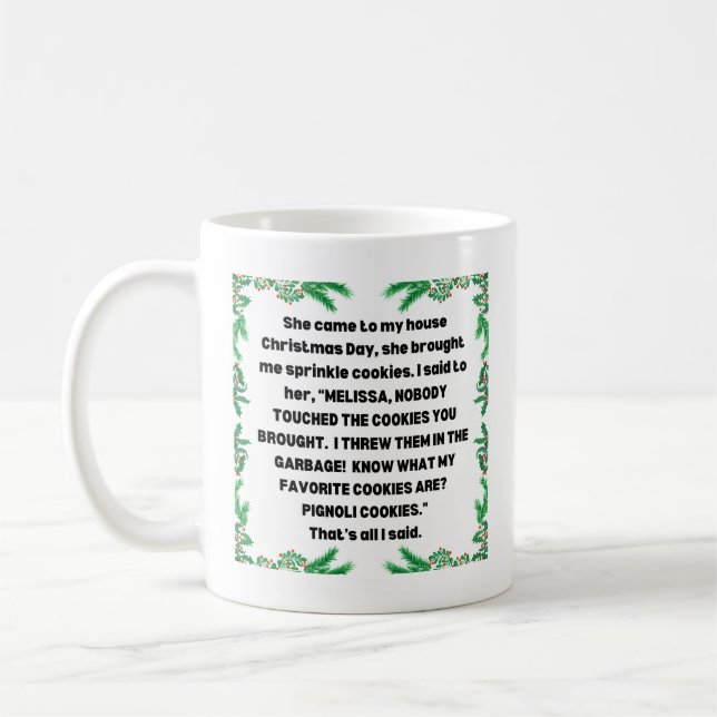 Caneca De Café RHONJ Bravo CHRISTMAS SPRINKLE COOKIE Teresa (Esquerda)