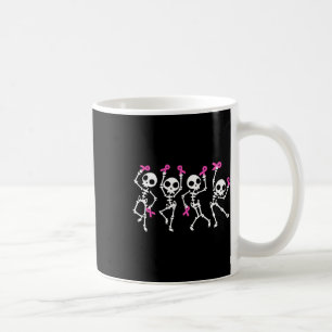 Caneca De Café Ribbon Sensibilização do Câncer de Mama Esqueleto